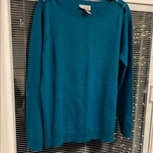 L.E.A  Apparel Teal Sweater